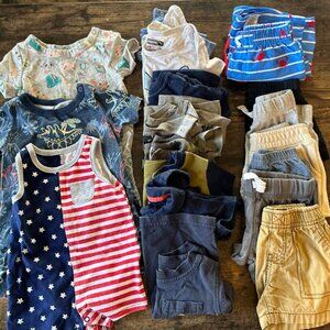 Summer Baby Boy Short Sleeve Shirt Bundle – Size9 Months